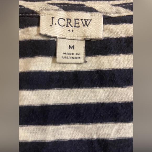 J. Crew Womens Navy and White Striped V-neck Sleeveless Tank Top - Picture 6 of 9